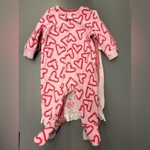 Size 6 months infant baby girl clothing lot pajamas